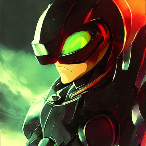 Image similar to dark samus style as an anime by kento miura, trending on artstation 2 d manga