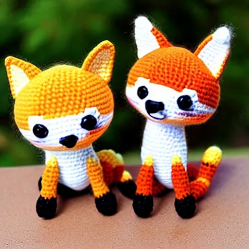 Image similar to cute fox Amigurumi