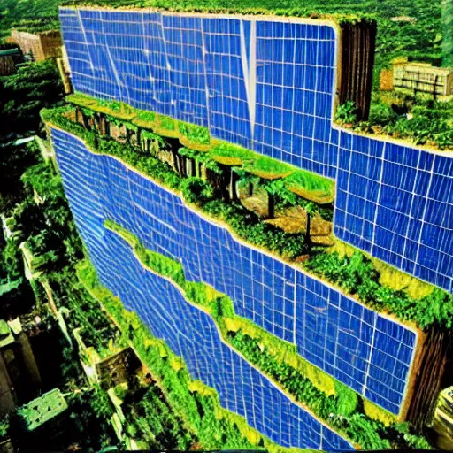 Prompt: a solar punk lush giant plants city, modern architecture by ricardo bofill, city of the jungle, by victorenrich