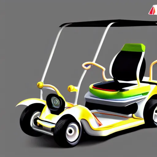 Prompt: Mario kart golf buggy, concept art, trending on artstation