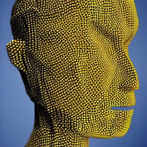 Image similar to thousands of magnets arranged to look like a human being