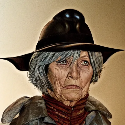 Image similar to a beautiful portrait of an old woman Travis Charest style