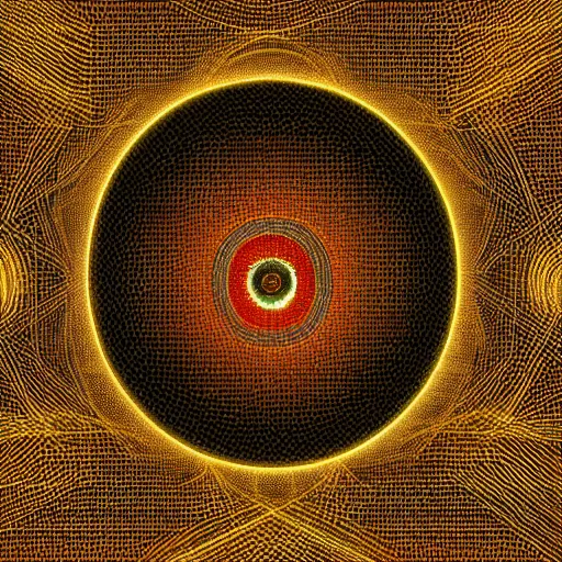 Prompt: baroque expanded technical schematic closeup of a eyeball with many pupils by benoit b. mandelbrot, 8 k resolution