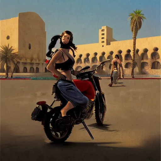 Prompt: gta : dubai, by john collier