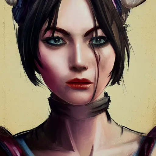 Prompt: a realistic portrait of vi from arcane