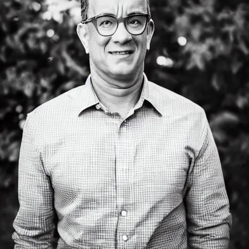 Image similar to dslr photo portrait still of 3 0 year old age 3 0 tom hanks at age 3 0!!!, 8 5 mm f 1. 8