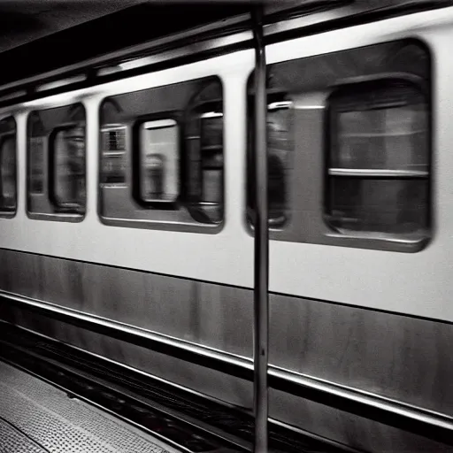 Image similar to max 4 0 0, photograph, new york subway, grain, slightly overexposed, ricoh