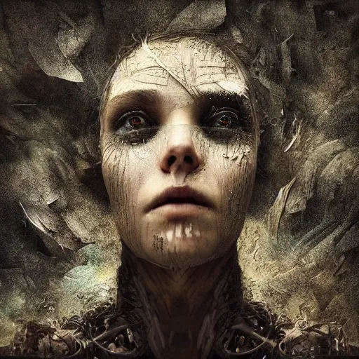 Image similar to Very very very very highly detailed epic central composition photo of face, intricate, dystopian, sci-fi, extremely detailed, digital painting, sharp focus, illustration, intimidating lighting, incredible art by Brooke Shaden