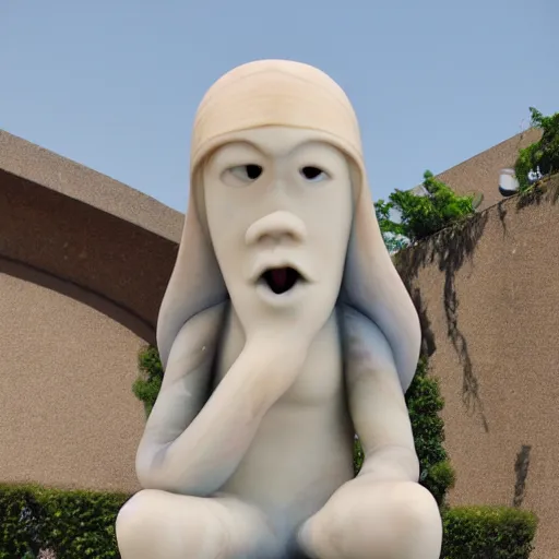 Image similar to squid - ward marble statue