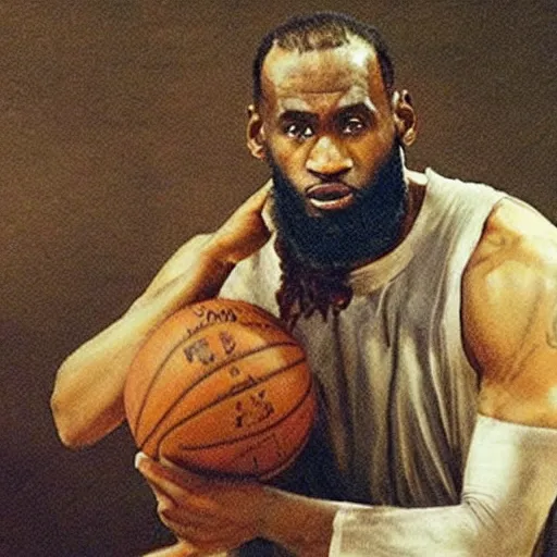 Prompt: Jesus looked like Lebron James