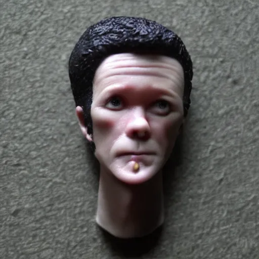 Image similar to scott weiland made out of polymer clay detailed sculpture trending on artstation