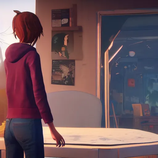 Image similar to A rabbit in Life Is Strange talking with Chloe and Max