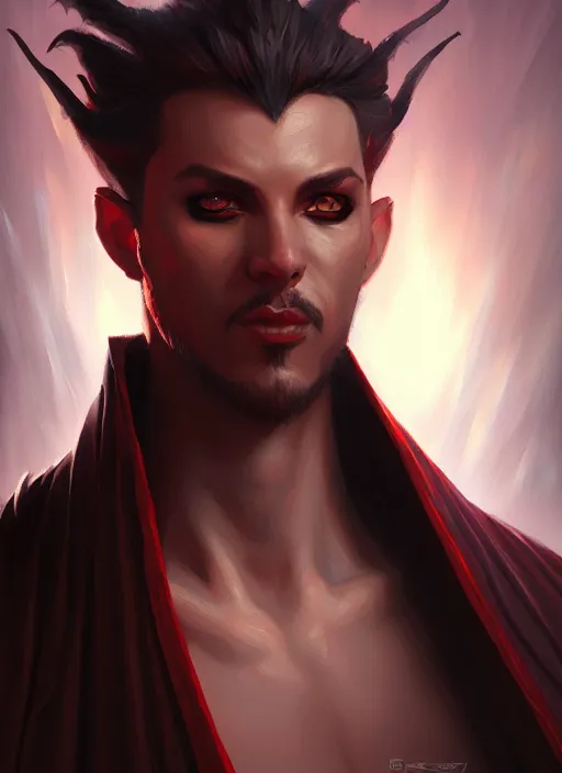 Image similar to a _ fantasy _ style _ portrait _ painting _ of cyric prince of lies, the dark sun, mischievous, deception, wicked, oil _ painting _ unreal _ 5 _ daz. _ rpg _ portrait _ extremely _ detailed _ artgerm _ greg _ rutkowski _ greg