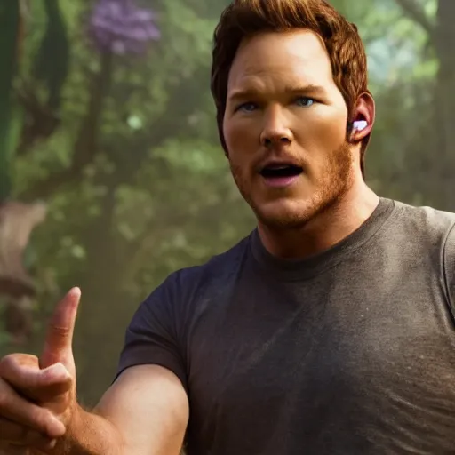 Image similar to Chris Pratt as Mario, Unreal Engine, Xbox Series X, EOS-1D, f/1.4, ISO 200, 1/160s, 8K, RAW, symmetrical balance, in-frame, Dolby Vision