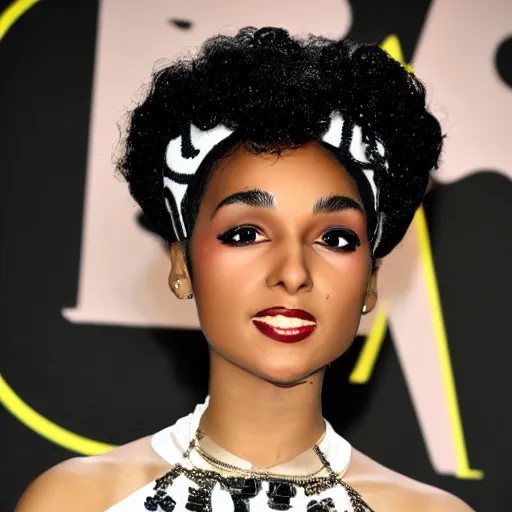 Image similar to a beautiful mixture of esperanza spalding and janelle monae