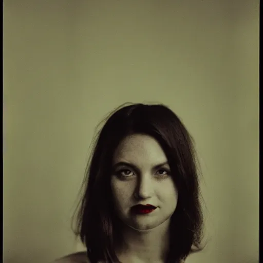 Image similar to medium format color portrait, film noir lighting