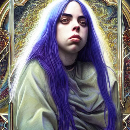 Prompt: Billie Eilish, by Mark Brooks, by Donato Giancola, by Android Jones