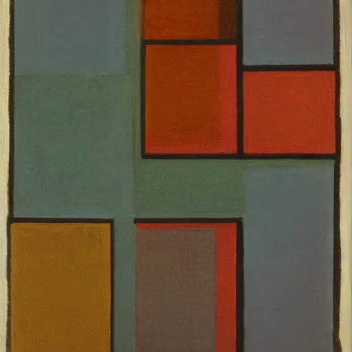 Image similar to This experimental art is composed of two rectangles of different sizes and colors, separated by a thin line. The bottom rectangle is larger and warmer in color. The top rectangle is smaller and lighter in color. The line that separates the rectangles creates a sense of tension and balance. A deep background provides a sense of depth and space. by Eastman Johnson, by Arthur Dove saturated