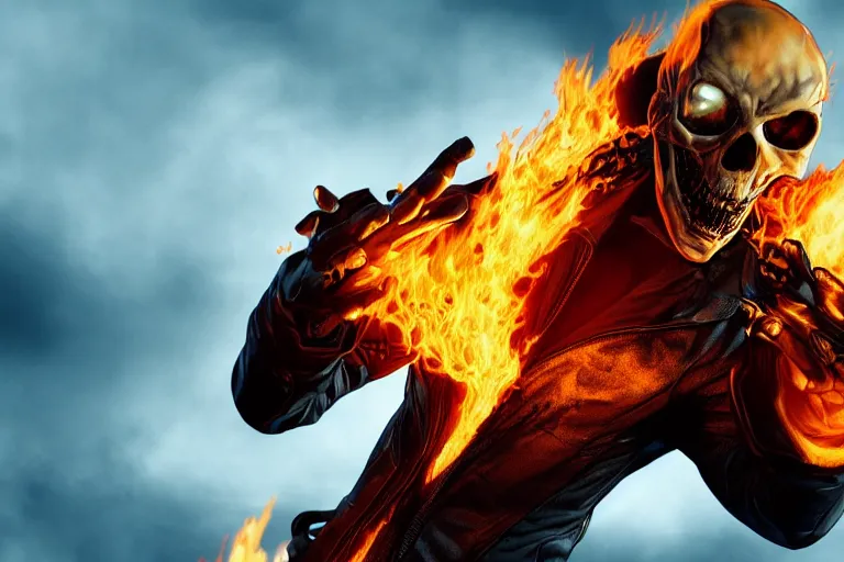 Wallpaper ghost rider, fire flames, superhero desktop wallpaper, hd image,  picture, background, 29c7d6 | wallpapersmug