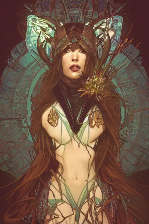 Image similar to electric moose. art by artgerm and greg rutkowski and alphonse mucha and tomacz alen kopera.