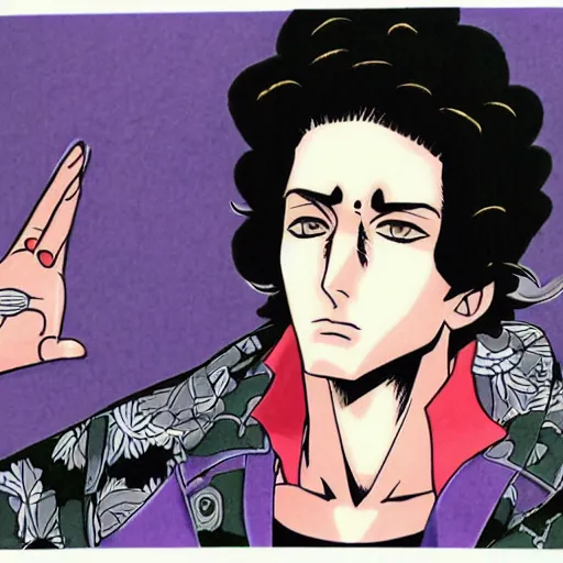 Image similar to Hirohiko Araki illustration