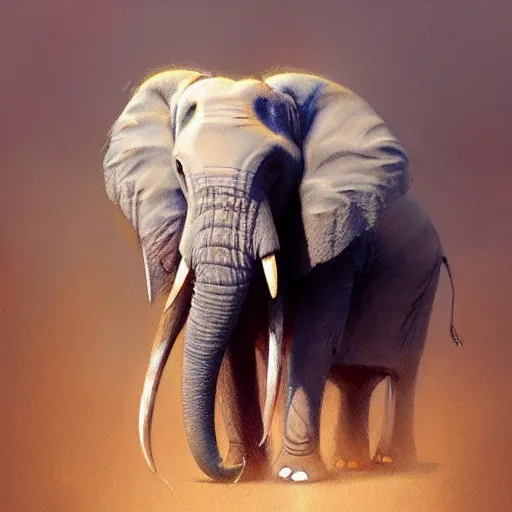 Prompt: an elephant wearing a tutu, greg rutkowski