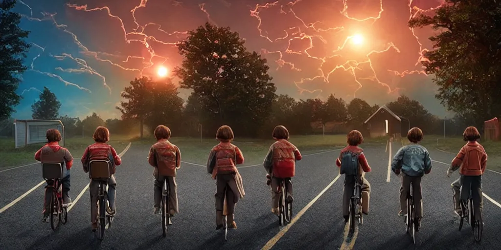 Prompt: _ _ _,, stranger things, cinematic, highly detailed, photorealistic, volumetric lighting