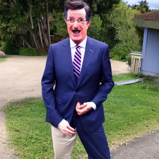 Image similar to ( stephen colbert ) as a [ kiwi ]