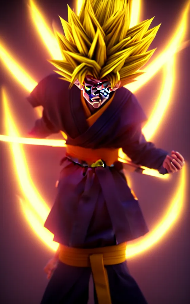 Image similar to samurai supersaiyan god, 8 k photorender