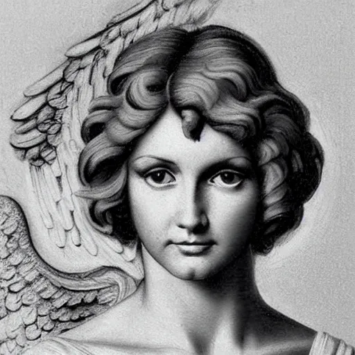 Prompt: “Olivia newton john as an angel in the style of michelangelo” - n 4