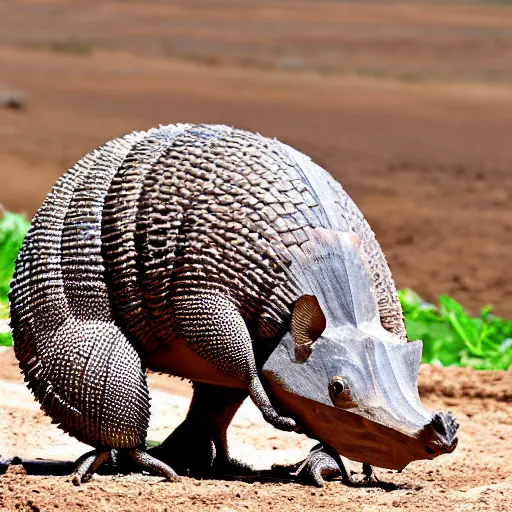 Image similar to an armadillo on a motocross track