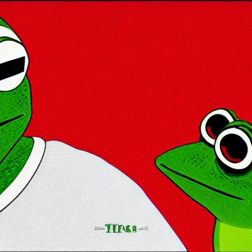 Prompt: Pepe the Frog full realistic cinematic portrait