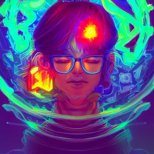 Image similar to skill magic deepdream radiating a glowing aura stuff loot legends stylized digital illustration video game icon artstation lois van baarle, ilya kuvshinov, rossdraws,