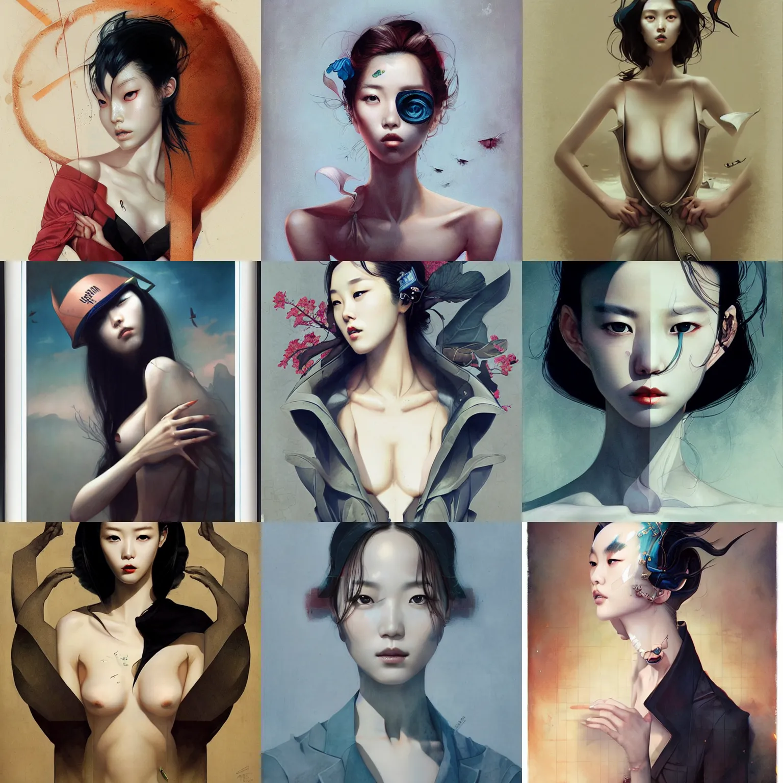 Prompt: lee jin - eun by nicola samuri, tran nguyen, peter mohrbacher, rule of thirds, seductive look, beautiful