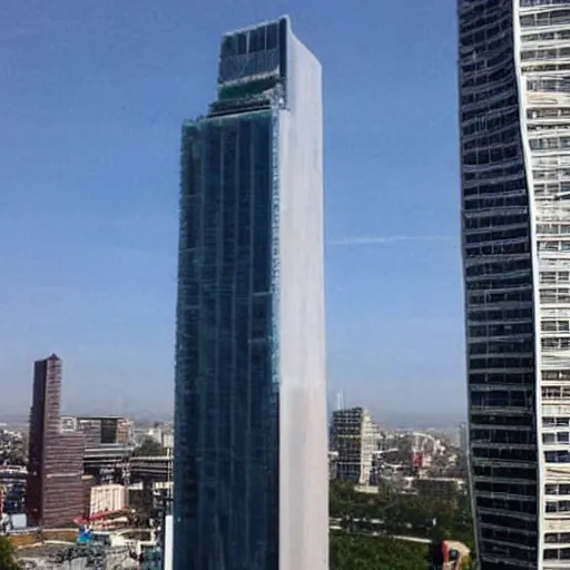 Prompt: A skyscraper made out of toenails,