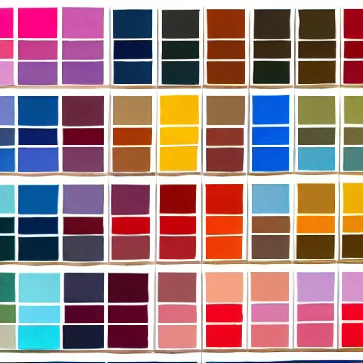 Image similar to color palate used by wes anderson in his films