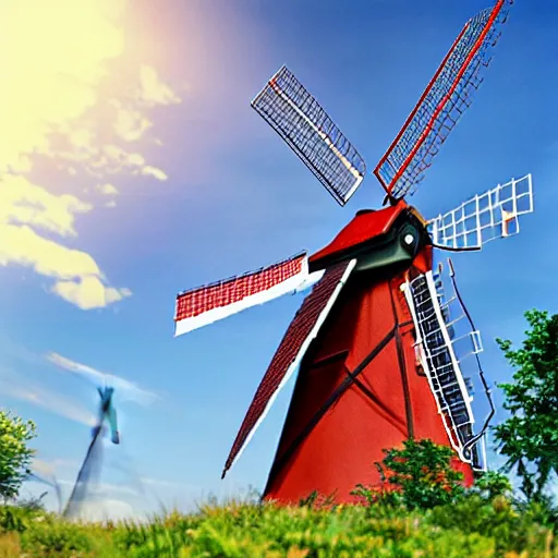 Image similar to dutch windmill gundam gundam in anime