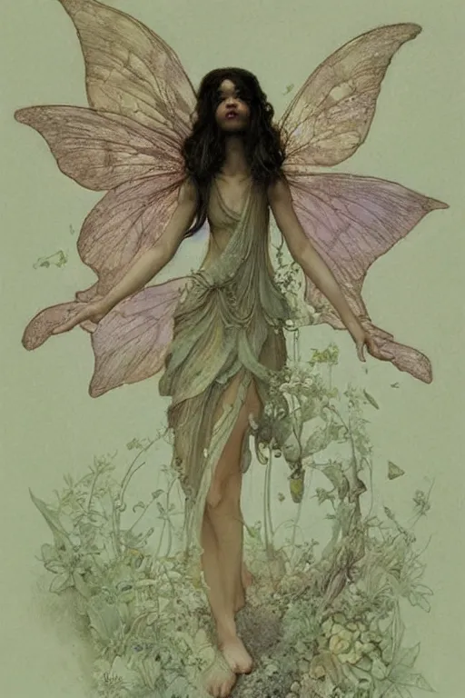 Prompt: a faerie, by jean - baptiste monge and maxfield parrish