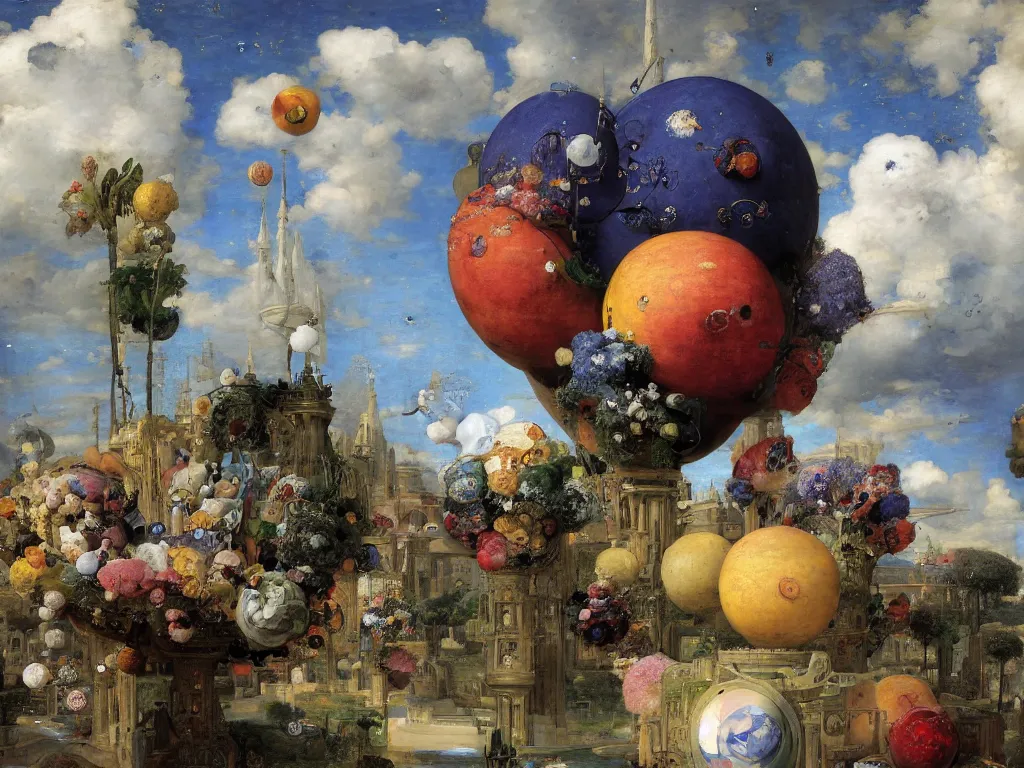 Image similar to the universe is a spheroid region 7 0 5 meters in diameter, 3 d render, sunlight study, art nouveau, by jan davidz de heem and ( ( ( ( ( ( ( ( ( john william waterhouse ) ) ) ) ) ) ) ) ) and ( ( ( ( ( lisa frank ) ) ) ) ), 8 k, sharp focus, octane render