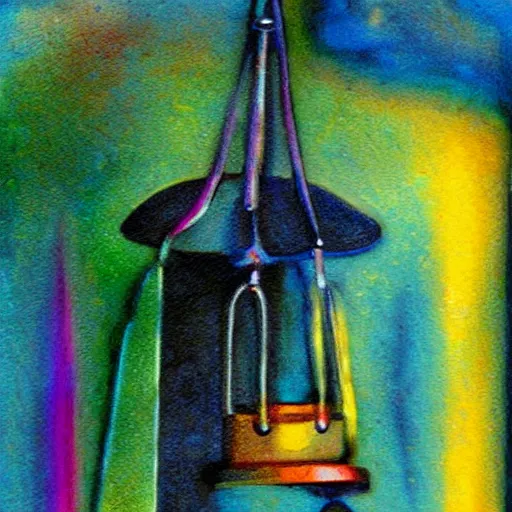 Prompt: another time piece ringing the bell, abstract surreal