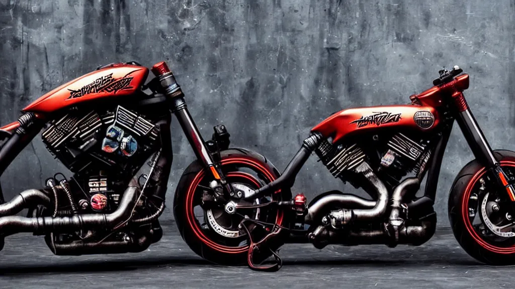 Image similar to cyberpunk harley davidson motorcycle