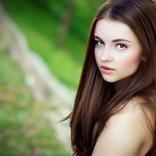 Image similar to a very beautiful young woman with brown hair