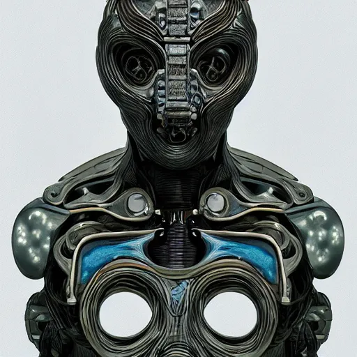 Image similar to man with scifi mask as a god, actuators, carbon fiber, white plastic, bones and wires, soft light painted by james jean and katsuhiro otomo and erik jones, inspired by akira anime, smooth face feature, intricate oil painting, high detail illustration, sharp high detail, manga and anime 1 9 9 9