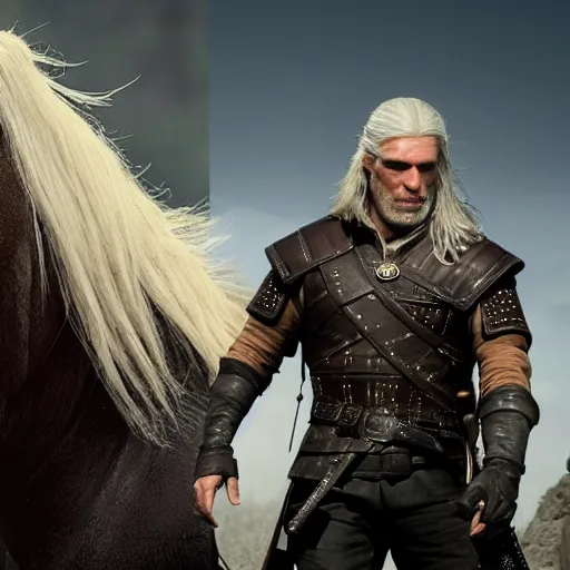 Image similar to anson mount as geralt