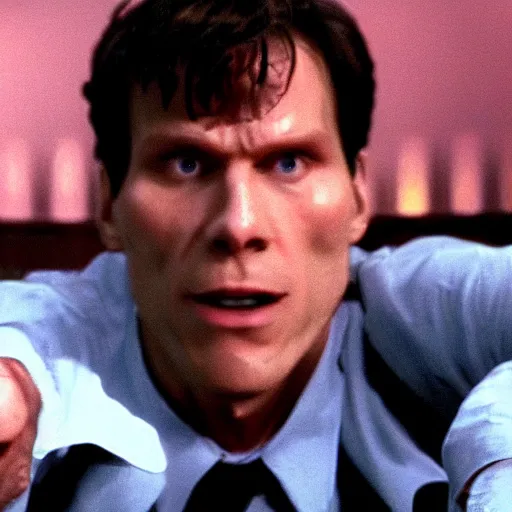 Image similar to Live Action Still of Jerma in Pulp Fiction, real life, hyperrealistic, ultra realistic, realistic, highly detailed, epic, HD quality, 8k resolution, body and headshot, film still