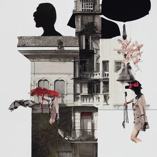 Image similar to intrusive thouhts by toshiko okanoue and conrad roset, screen print, limited colors