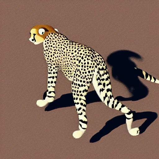 Image similar to a cheetah doing karate, pixar,