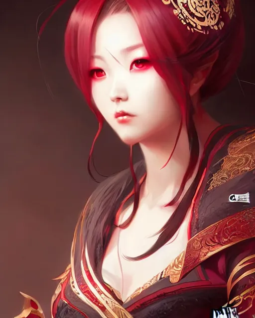 Image similar to charming character yae miko from video game genshin impact, dark aesthetic, intricate, elegant, sharp focus, illustration, highly detailed, digital painting, concept art, matte, art by wlop and artgerm and greg rutkowski and ross tran, masterpiece