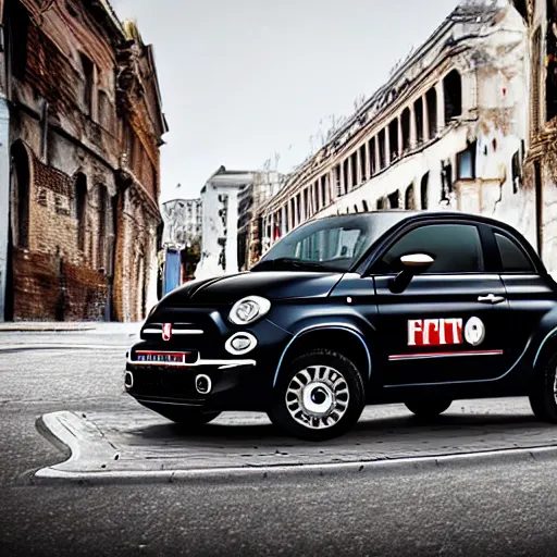 Image similar to fiat 5 0 0 cybertruck