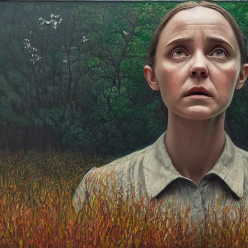 Image similar to annihilation ( 2 0 1 8 ) frame by mehoffer, surreal painting by malczewski